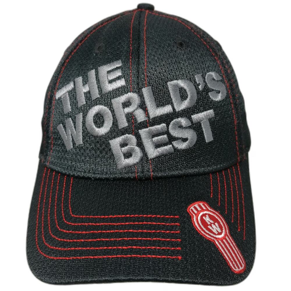 Kenworth Baseball Cap Black One Size The World's Best Red Contrast Stitching Hat